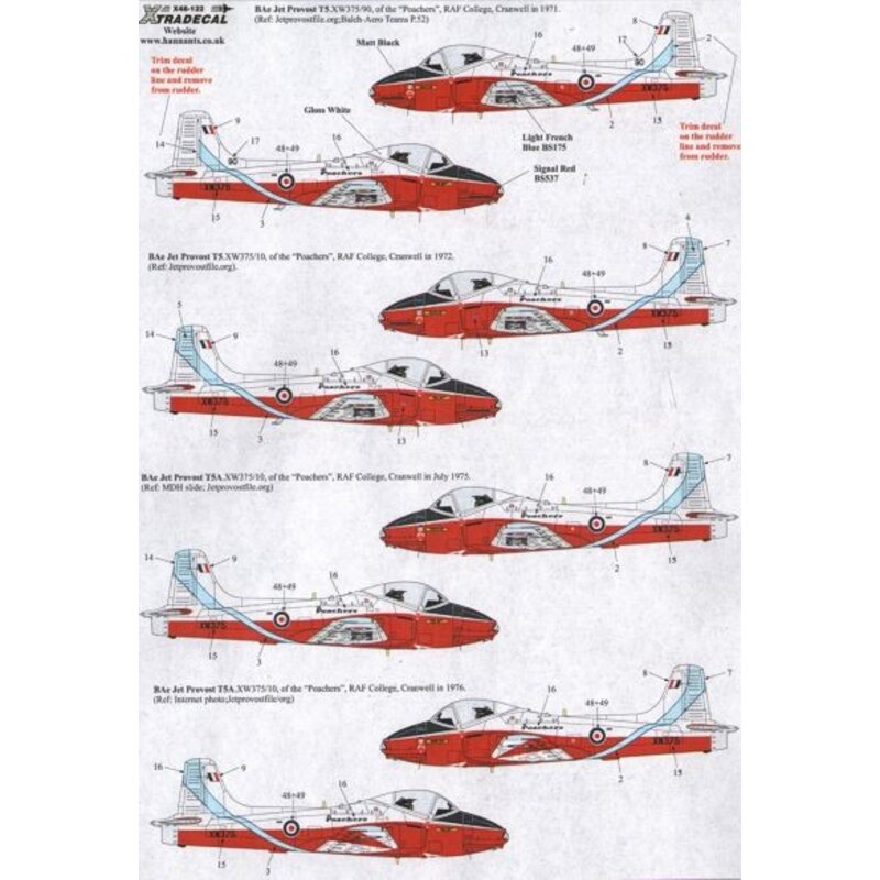 BAe Jet Provost T.5 Pt 2 (8) XW375 im Ofen leicht unterschiedliche Regelungen mit den Wilderer Display Team an RAF Cranwell Hoch