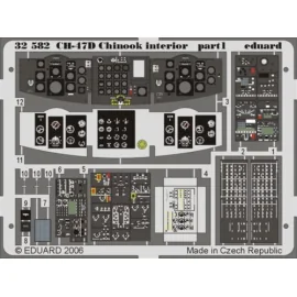 Interior von Boeing CH-47D Chinook in Farben vorgemalt! (für Bausätze von Trumpeter)