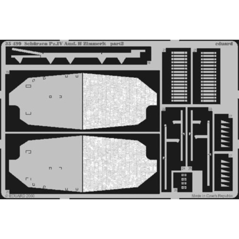 Zimmerit Pz.Kpfw.IV Ausf. H Schurzen Zimmerit (Bausatz von für Tamiya TA35209)