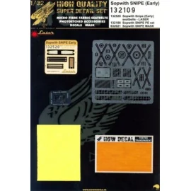 Sopwith SNIPE (Early version) SUPER DETAIL SET. Contains HGW132108 HGW132520 and HGW632021 (designed to be used with Wingnut Win