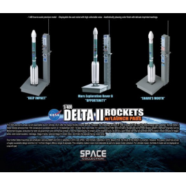 Delta II Rakete w / Launch Pad ( Sätze 3 Raketen ) 