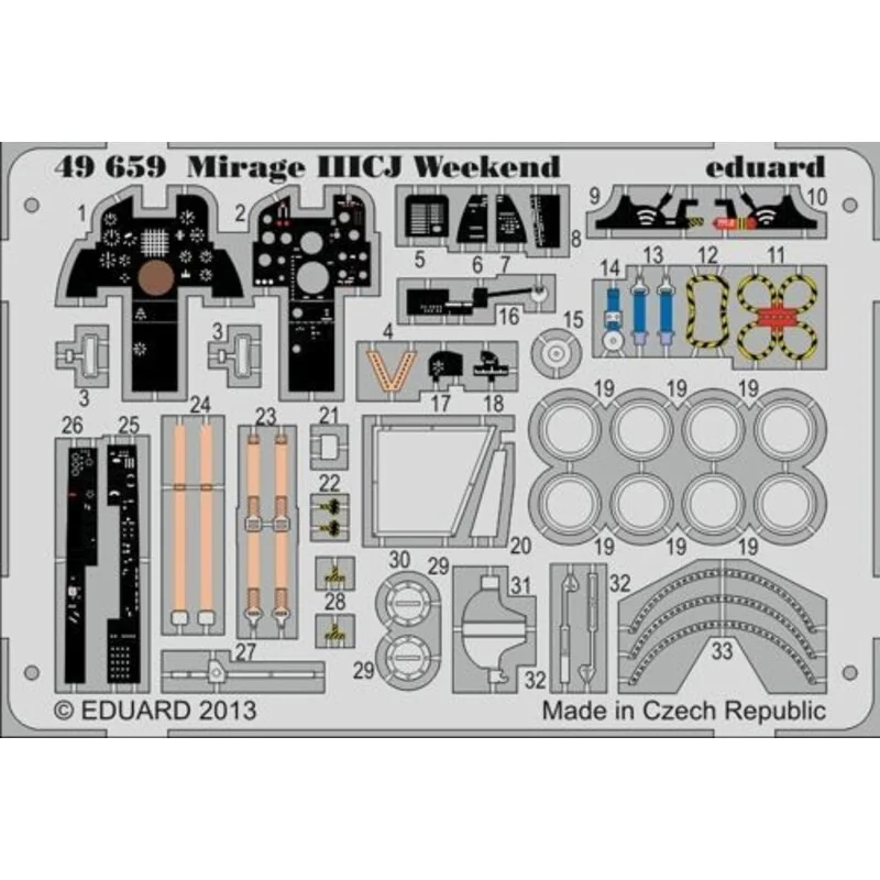 Dassault Mirage IIICJ Weekenddesigned mit Eduard -Kits verwendet werden