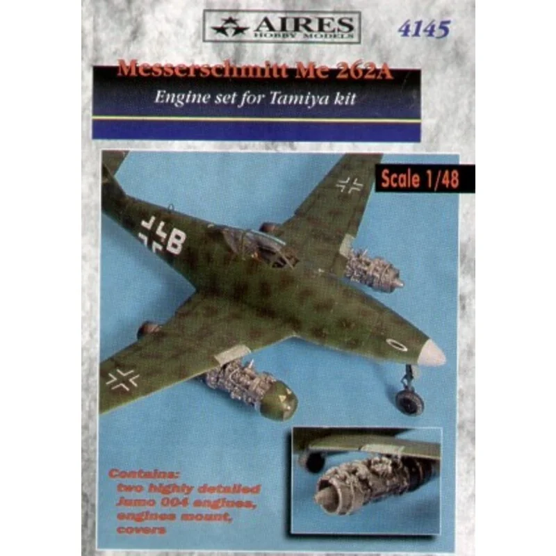 Messerschmitt Me 262 Motordetaillierung (für Bausätze von Tamiya). Enthält zwei hoch detaillierten Junkers Jumo 004 Motormotorge