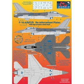 Allgemein - Dynamics F-16A/F-16B . Lockheed Martin F-16C/F-16D Verstärkung Platten x 1 Set