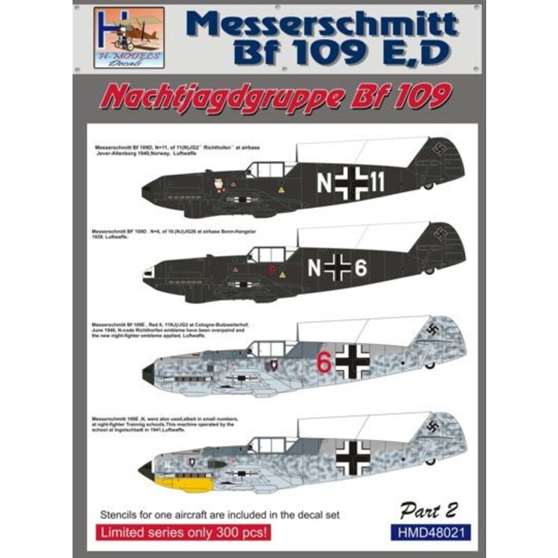 Messerschmitt Bf Bf 109D 109E/Messerschmitt Nachtjagdgruppe Messerschmitt Bf 109, Pt.2