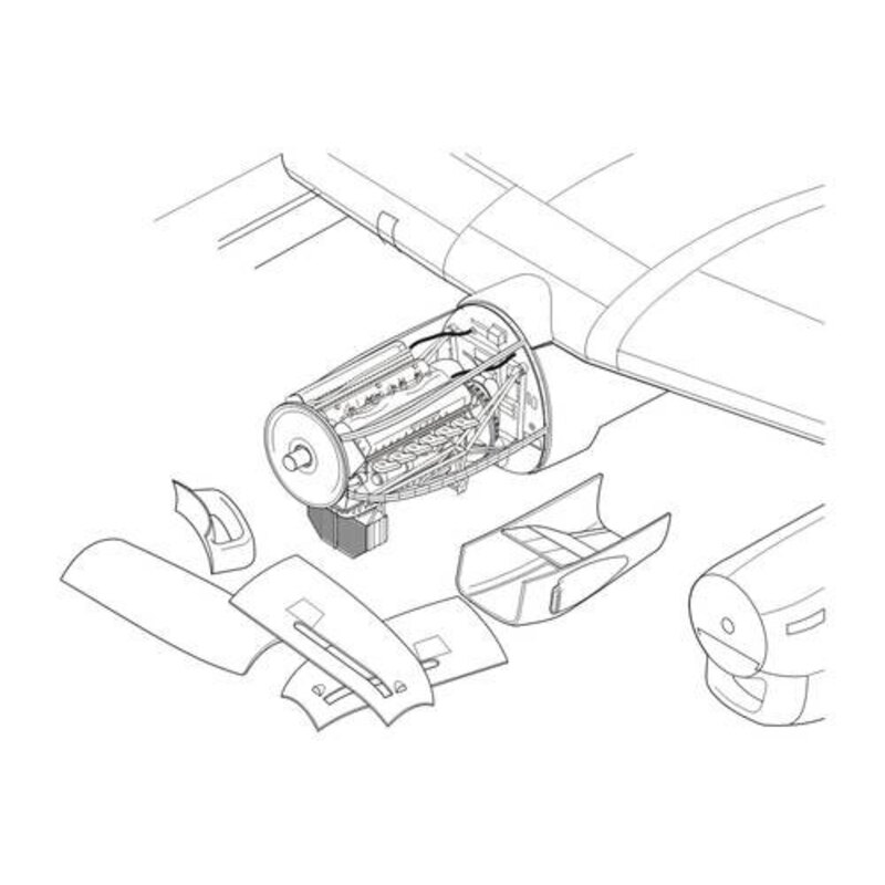 Avro Lancaster Mk.I / III - ONE Motor -Set ( entwickelt, um mit Airfix Kits verwendet werden ) Detail Set mit Innenhafen mit dem