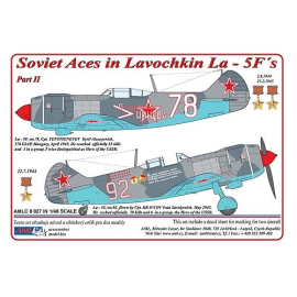 Decal Sowjet Aces in Lavochkin La-5F & akuten - s. Teil II 2 Aufkleber Versionen 