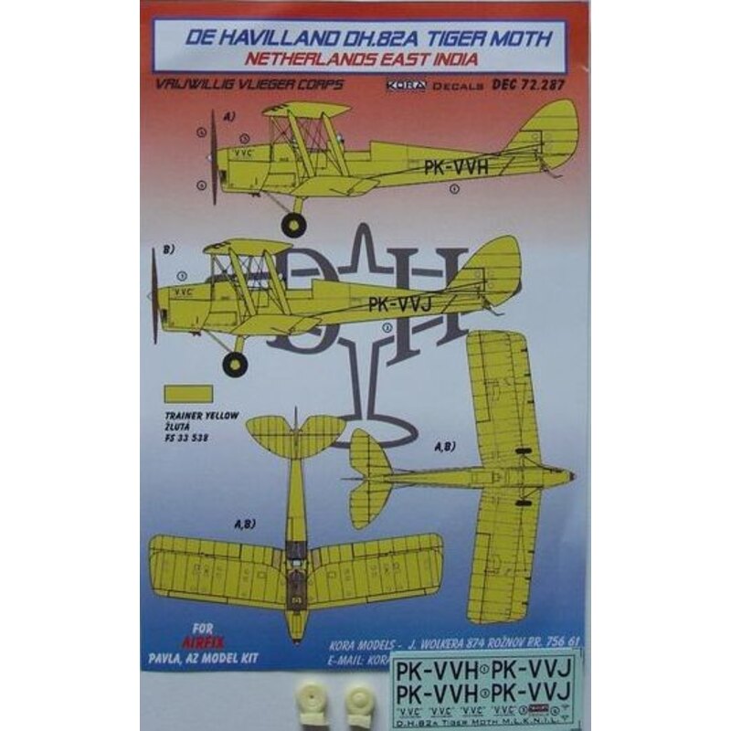 de Havilland Tiger Moth DH.82A Niederländisch Indien (so konzipiert, dass die Landwirtschaft mit Airfix, Pavla Models und AZ Mod