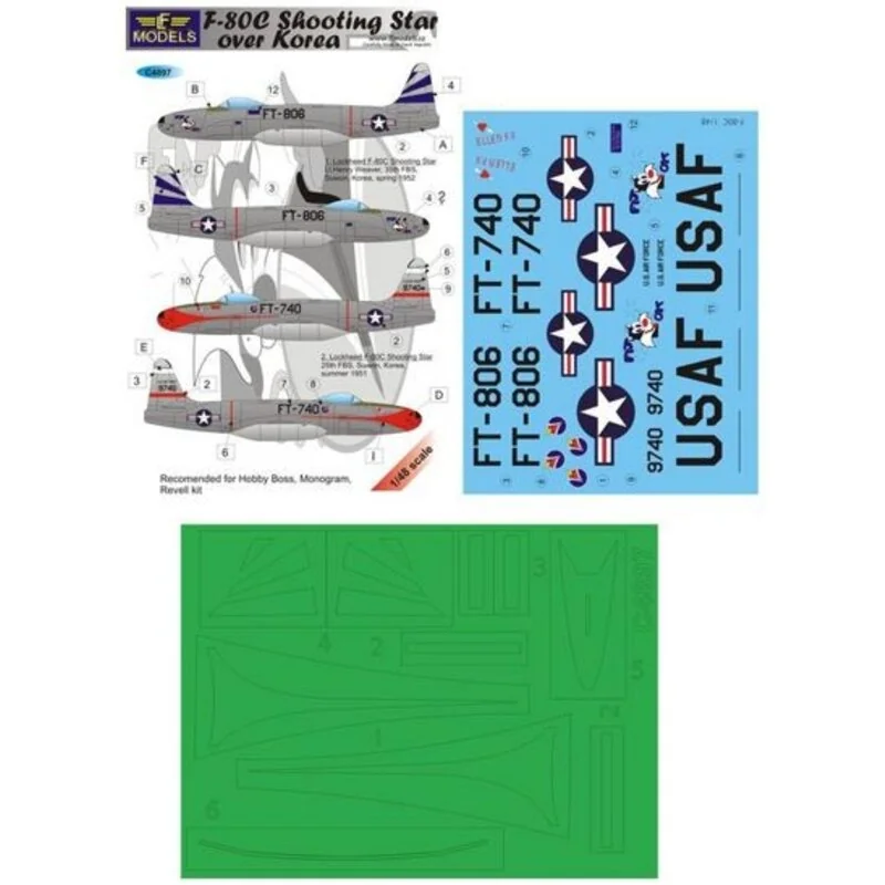 Lockheed F-80C Shooting Star über Korea (mit Hobby Landwirtschaft entwickelt, um Boss, Revell Monogram und Kits Be)