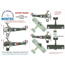 Sopwith Trip 1 Insignien Masken (entworfen, um bewirtschaften mit RODEN Kits)