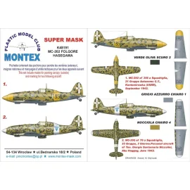 Macchi C.202 1 Baldachin Maske (Aussen) + 1 Insignien Masken (entworfen, um mit Hasegawa bewirtschaften Kits)