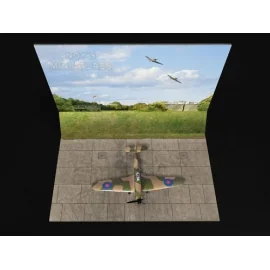 Battle of Britain Airfield Set V.2 (Grass-Wand) mit Bonus 3D Komponente: Drei 1/144 Blätter (ca. Abmessungen von Basis und Hinte