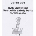 Sitz von BAC/EE Lightning mit Sicherheitsgurten