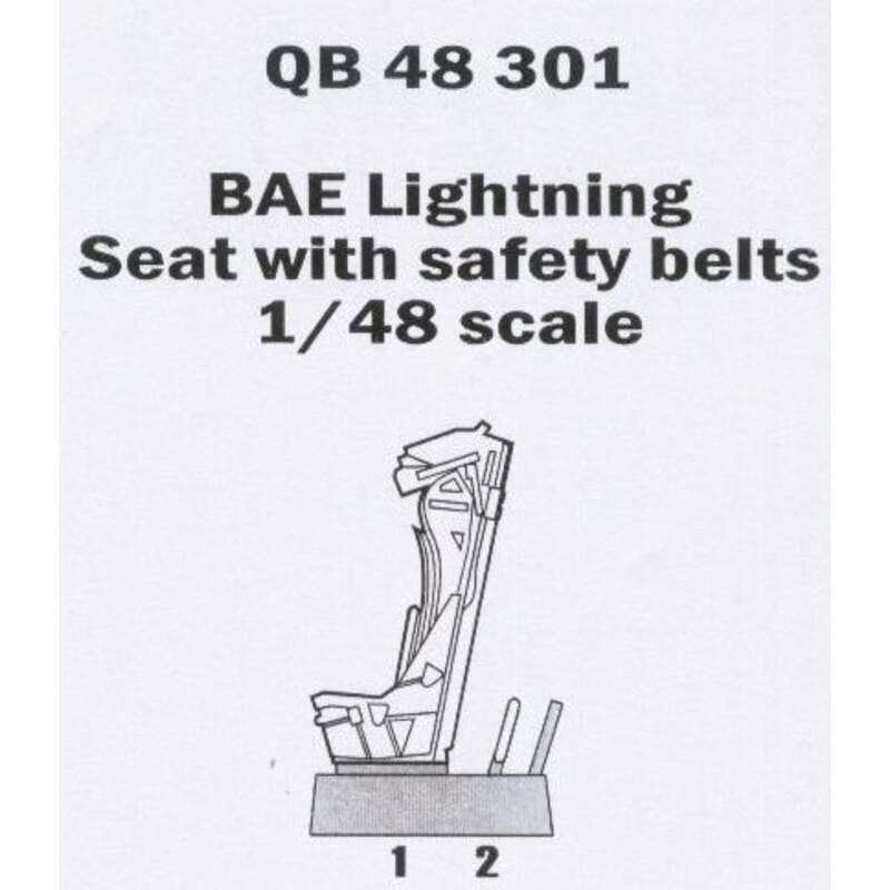 Sitz von BAC/EE Lightning mit Sicherheitsgurten