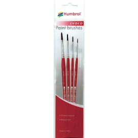 Evoco Paint Brushes Sizes 0, 2, 4, 6 Modellbau-Farbe