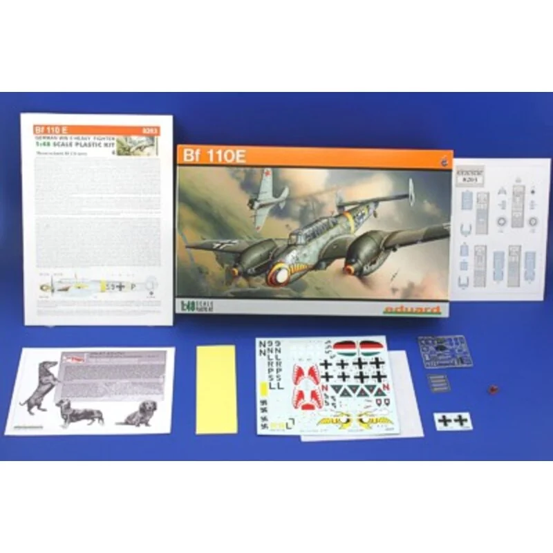 Messerschmitt Bf 110E Reedition von Eduard Tool-Kit (erste Ausgabe 09/2007). PE Set enthalten, Abziehbilder FOR RELEASE NOVEMBER