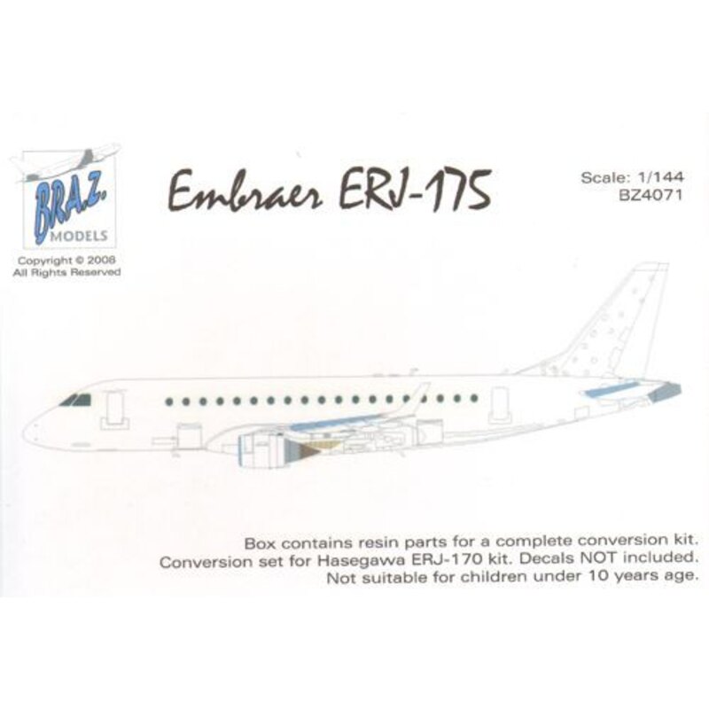 Embraer ERJ-175 Conversion für Hasegawa Kit Nein Decals