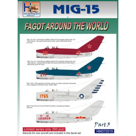 Decal Mikoyan MiG-15 Fagot um die Welt, Pt.3 