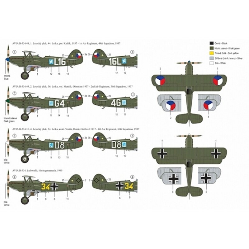 Avia B-534 / I-Version. Der Prototyp B-534 flog zum ersten Mal am 25. Mai 1933. Das erste Beschaffungsauftrag für den B-534 wurd