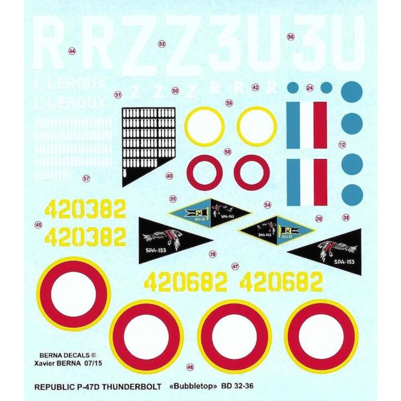 Republic P-47D BubbleTop Französisch 1944-1945: Navarra (2 Systeme)