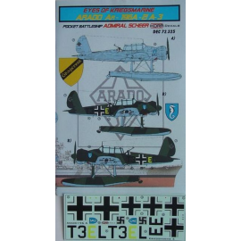 Decal Arado Ar 196A-2 / A-3 (ADMIRAL SCHEER) (entworfen mit Airfix, Encore, Heller und Revell-Kits verwendet werden) 
