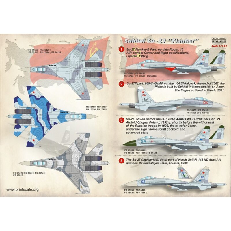 Sukhoi Su-27 Flanker / 144-013 / 1. Su-27 Flanker-B-Teil: keine Daten Zimmer: 10 Luftkampf-Center und Flug Qualifikation, Lipets