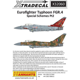 Decal Eurofighter Typhoon FGR 4 29 (F) Squadron 2015 Anniversary / Display (2) ZK349 GN-A 29 (F) Squadron Flt Lt B. Westoby Broo