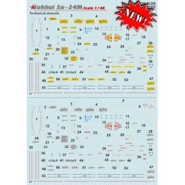 Sukhoi Su-24 & # 1052 - technische Schablonen