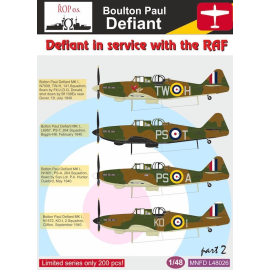 Decal Boulton-Paul Defiant - Skeptiker im Dienst der RAF Teil 2 
