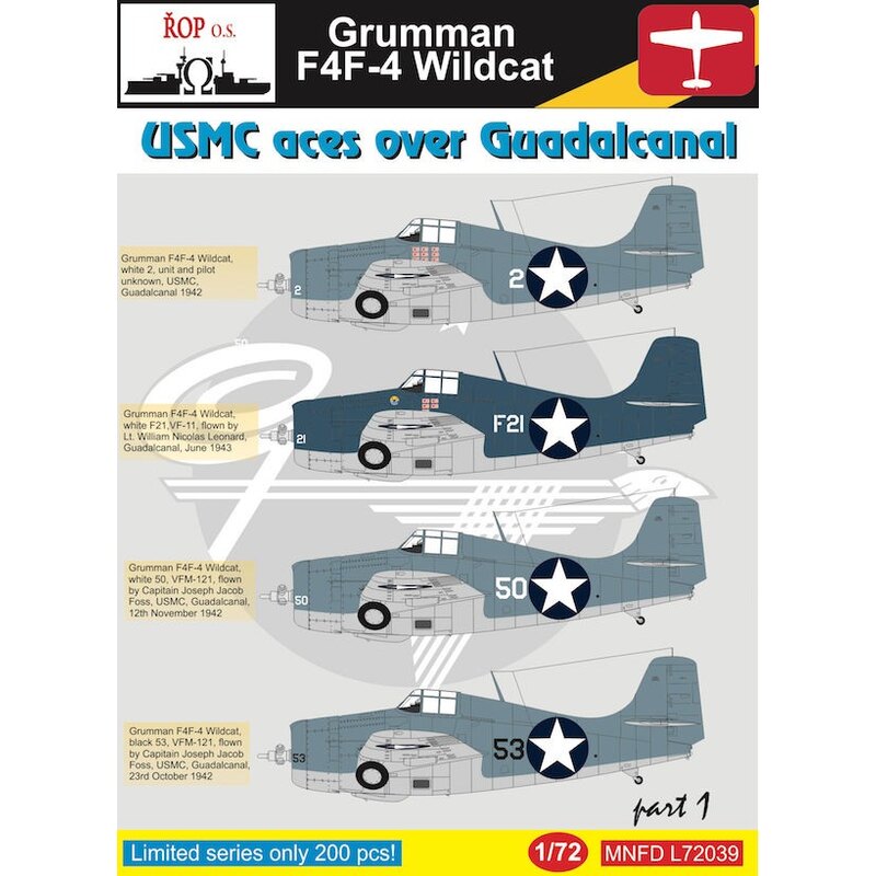 Grumman F4F-4 Wildcat - USMC Asse über Guadalcanal Teil 1