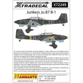 Decal Junkers Ju 87B-1 'Stuka' (13) A5 + DH 1 / St.G 1 Polen September 1939, Pre War Größe nationale Insignien 