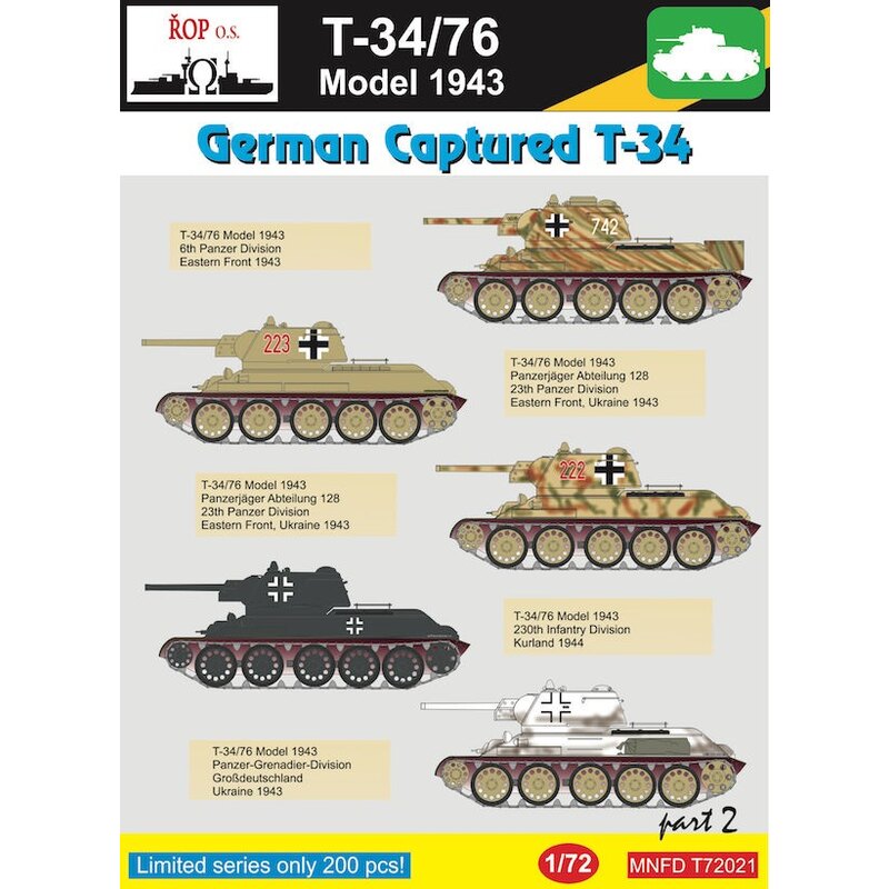 Russische T-34/76 Modell 1943 - Deutsch Captured T-34 Teil 2