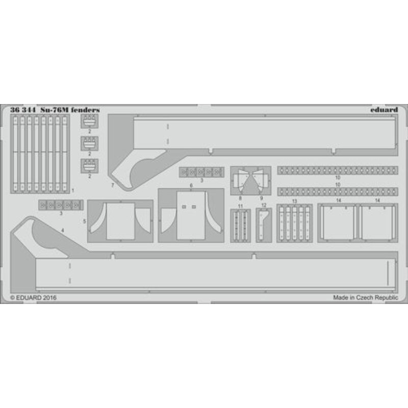 Russian SU-76M Kotflügel (für die Verwendung mit Tamiya-Kits)