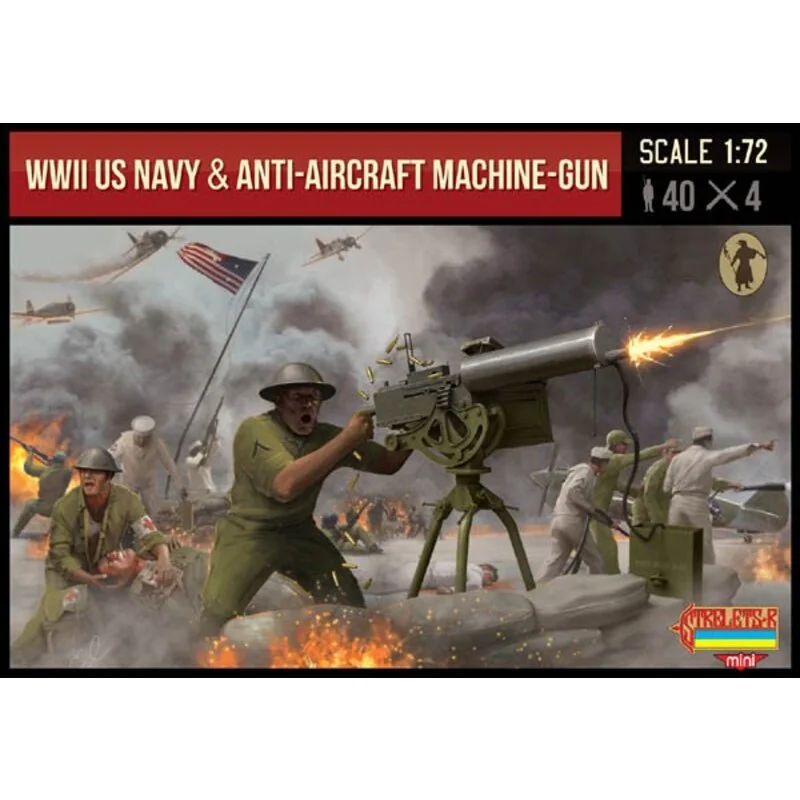 US-Marine & Anti-Flugzeug-Maschinengewehr