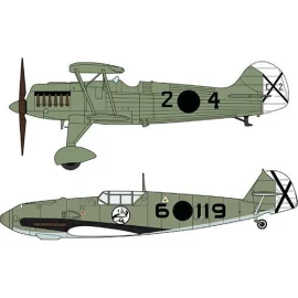 Heinkel He 51B-1 & Messerschmitt Bf 109E-3 LEGION CONDOR (Zwei-Kits in der Box)