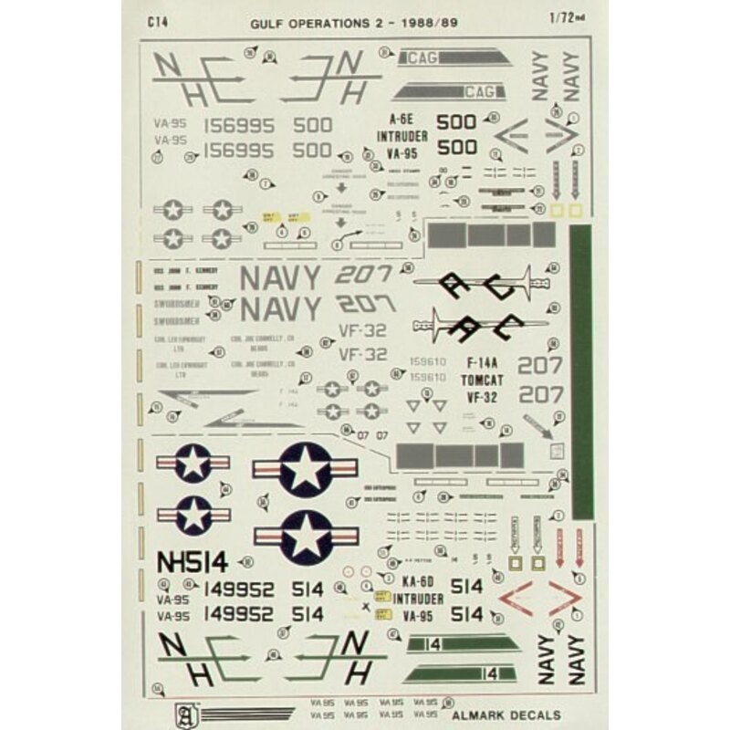 Grumman A-6E 156995 VA-95 with Iranian Kill markings Grumman KA-6D 149952 VA-95 Persian Gulf